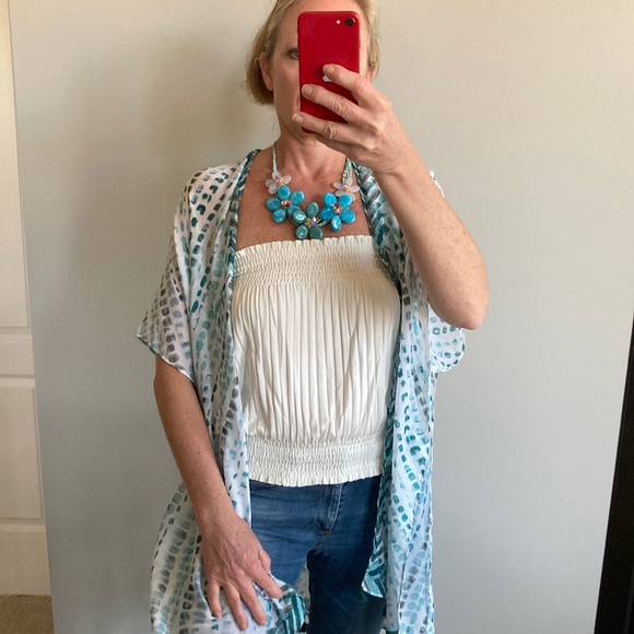 Ivory Ribbed Tube Top - Picture 2 of 7